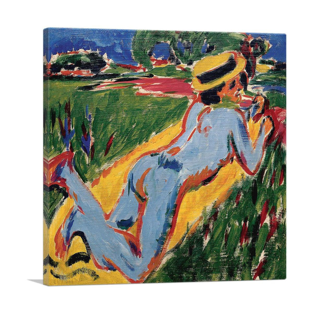 Reclining Blue Nude with Straw Hat 1909