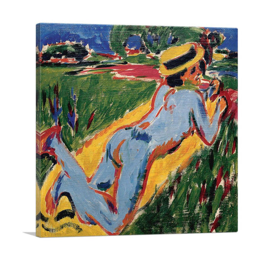 Reclining Blue Nude with Straw Hat 1909