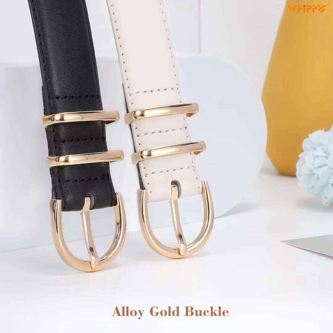 Women Leather Belts Ladies Dresses Belt for Jeans 3 Pack