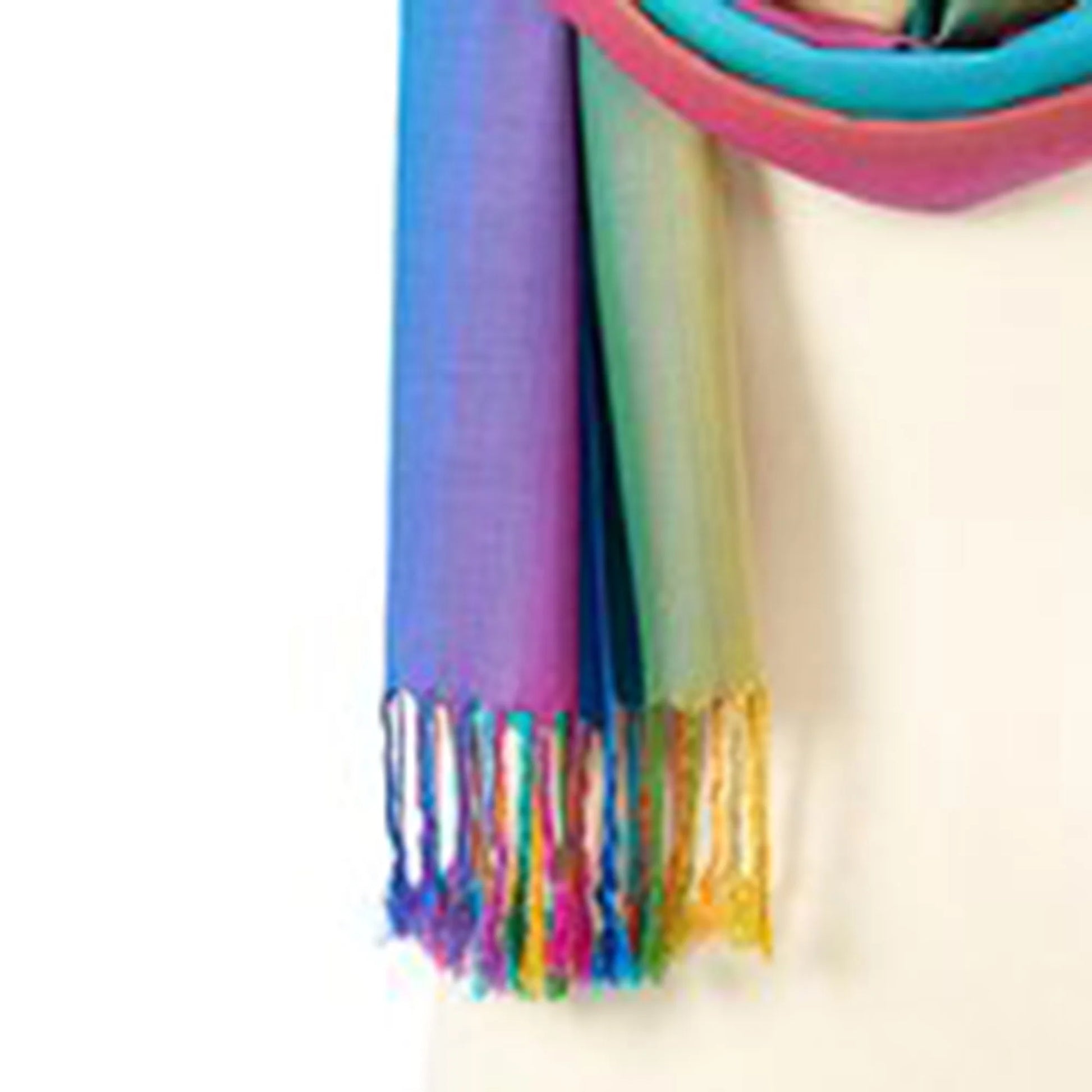 Dark Rainbow Solid Scarfs for Women Fashion Warm Neck Womens Winter Scarves Pashmina Silk Scarf Wrap with Fringes for Ladies by