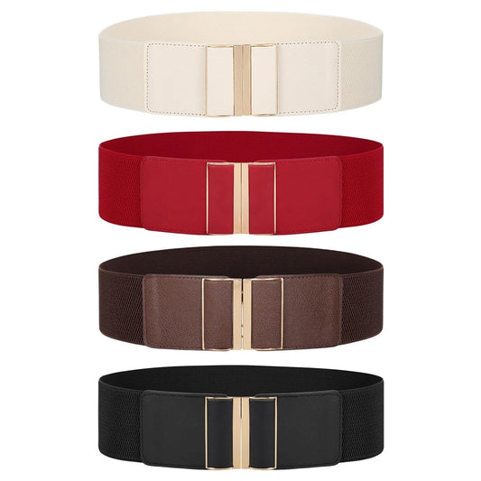 Women Wide Elastic Belt Stretchy Thick Belts for Women Dresses Ladies Waist Belts